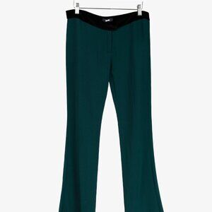 Just Cavalli Green Velvet Waist Trousers